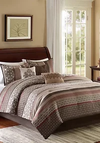 Princeton 7-Piece Red Comforter Set