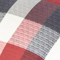 Ridge 7-Piece Herringbone Red Comforter Set