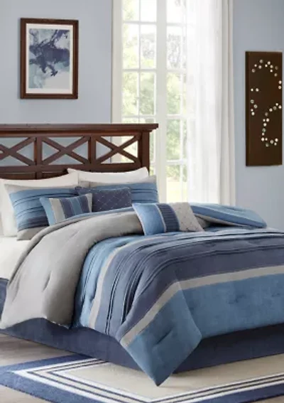Collins 7-Piece Navy Comforter Set