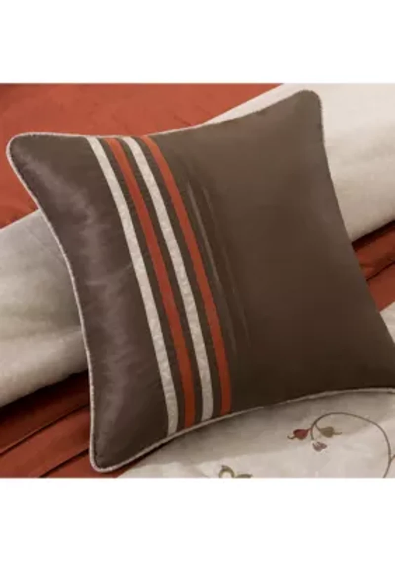 Serene Embroidered 7-Piece Navy Comforter Set