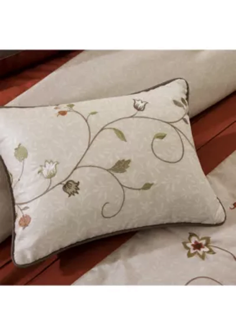 Serene Embroidered 7-Piece Navy Comforter Set