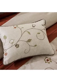 Serene Embroidered 7-Piece Navy Comforter Set