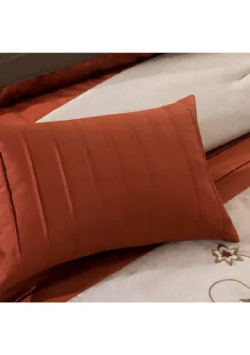 Serene Embroidered 7-Piece Navy Comforter Set