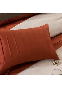 Serene Embroidered 7-Piece Navy Comforter Set