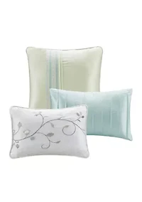 Serene Embroidered 7-Piece Navy Comforter Set