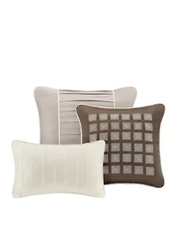 Trinity 7-Piece Taupe Comforter Set