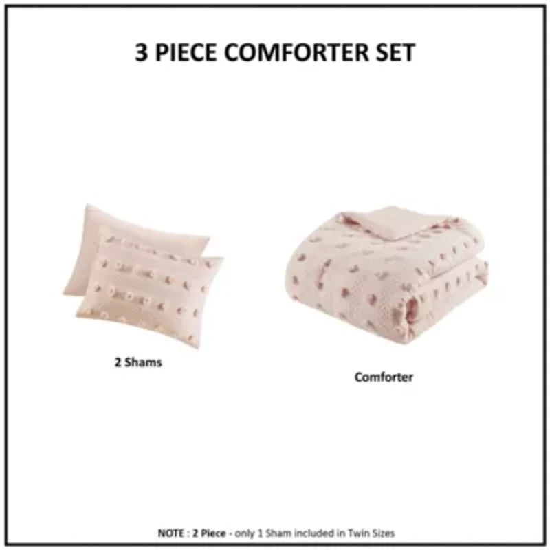 Lucy Clip Jacquard Comforter Set