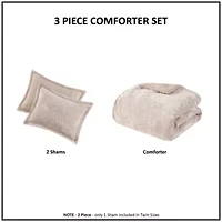 Mira Crushed Velvet Sherpa Reversible Comforter Set