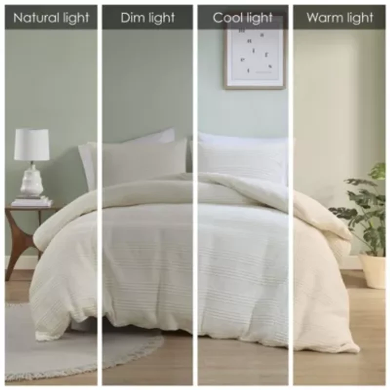 Wyatt 3 Piece Knitted Jersey Duvet Cover Set