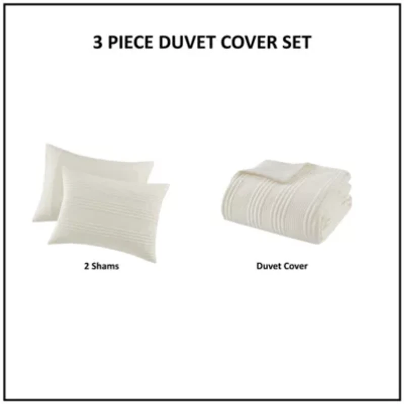 Wyatt 3 Piece Knitted Jersey Duvet Cover Set