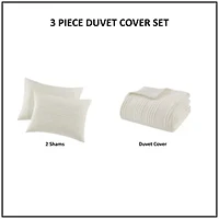 Wyatt 3 Piece Knitted Jersey Duvet Cover Set