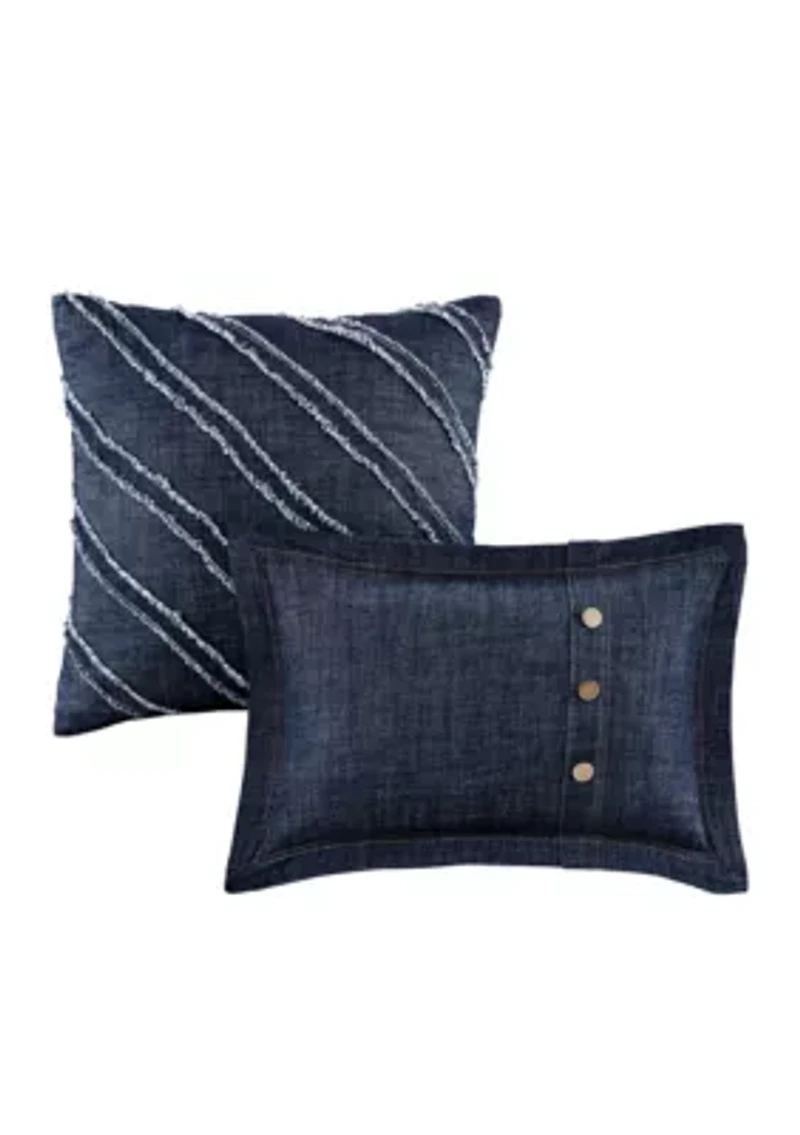 Perry Oversized Denim Comforter Set