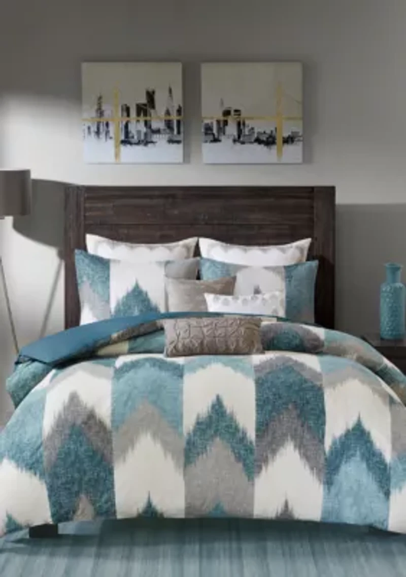 Alpine 3-Piece Aqua Comforter Mini Set