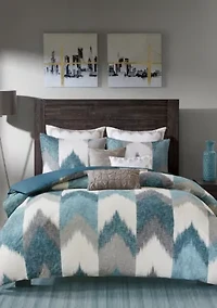 Alpine 3-Piece Aqua Comforter Mini Set