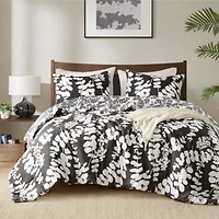 Aria Floral Print Reversible Comforter Set