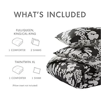 Aria Floral Print Reversible Comforter Set