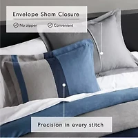 Boulder Stripe Pieced Faux Suede Comforter Set