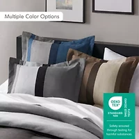 Boulder Stripe Pieced Faux Suede Comforter Set