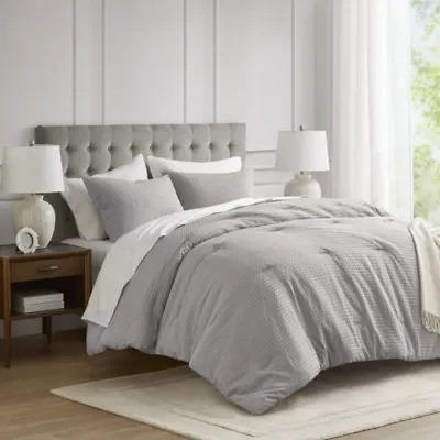 Mina Waffle Weave Textured Comforter Set