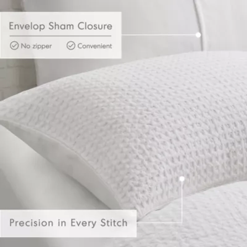 Mina Waffle Weave Textured Comforter Set