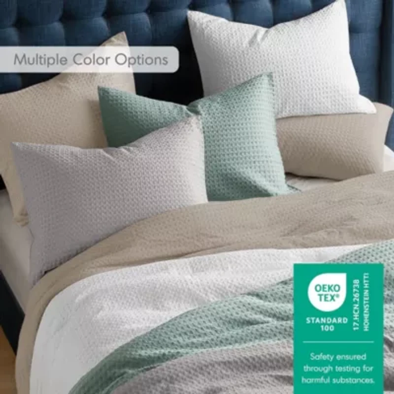 Mina Waffle Weave Textured Comforter Set