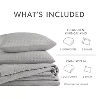 Mina Waffle Weave Textured Comforter Set