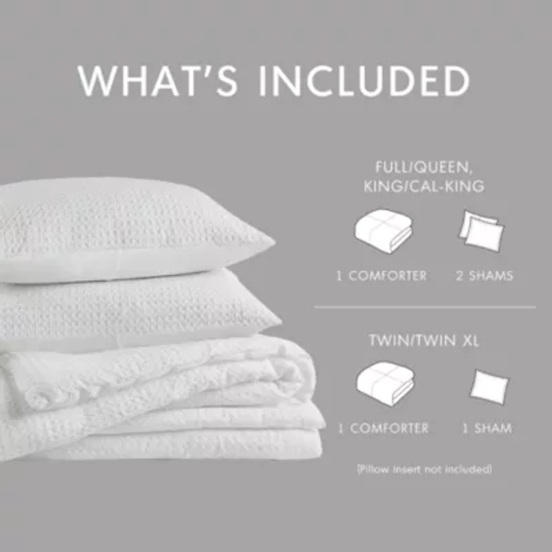 Mina Waffle Weave Textured Comforter Set