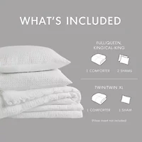 Mina Waffle Weave Textured Comforter Set