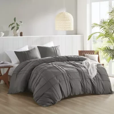 Porter Soft Washed Pleated Duvet Cover Set