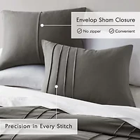 Porter Soft Washed Pleated Duvet Cover Set
