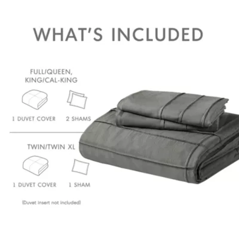 Porter Soft Washed Pleated Duvet Cover Set