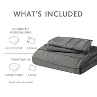 Porter Soft Washed Pleated Duvet Cover Set