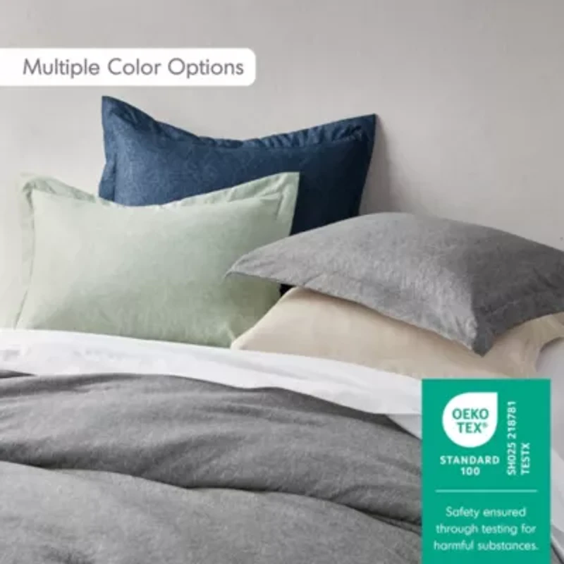 Camden Chambray Print Solid Comforter Set