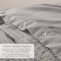 Mina Waffle Weave Textured Duvet Cover Set