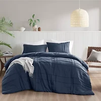 Porter Soft Washed Pleated Comforter Set