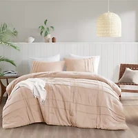 Porter Soft Washed Pleated Comforter Set
