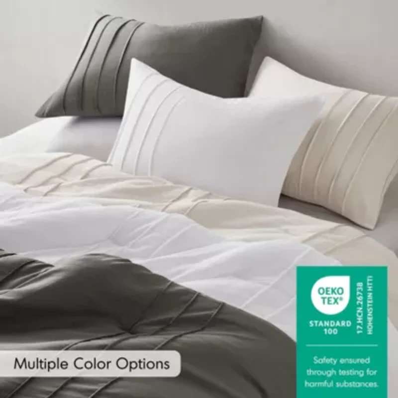 Porter Soft Washed Pleated Comforter Set