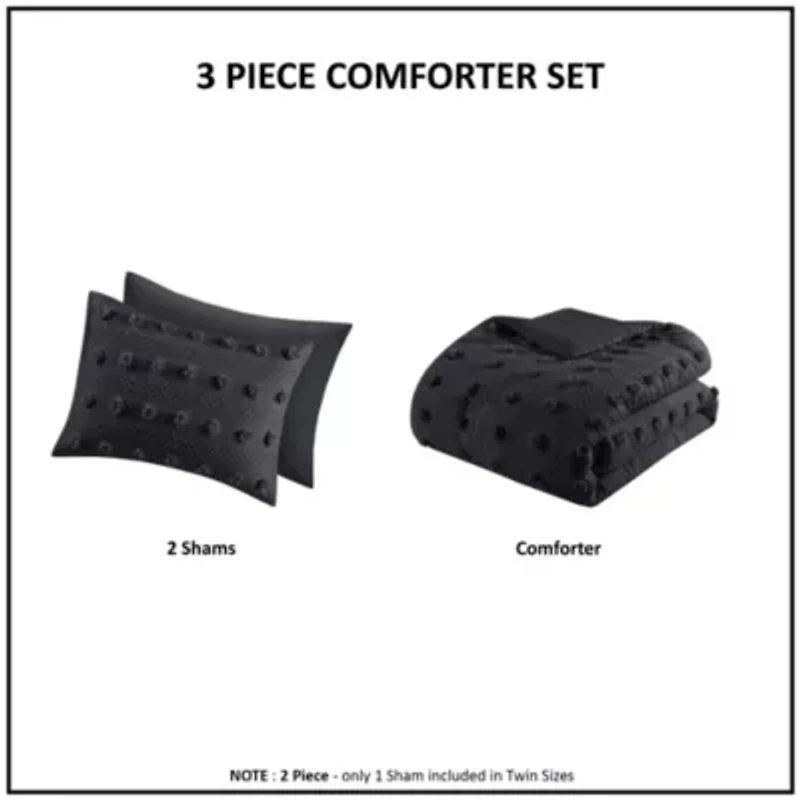 Lucy Clip Jacquard Comforter Set