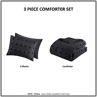 Lucy Clip Jacquard Comforter Set