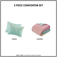 Primrose Ombre Shaggy Faux Fur Comforter Set