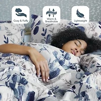 Gabby Reversible Floral Botanical Seersucker Comforter Set