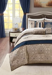 Madison Park Essentials Delaney 24-Piece Complete Comforter Set - Red