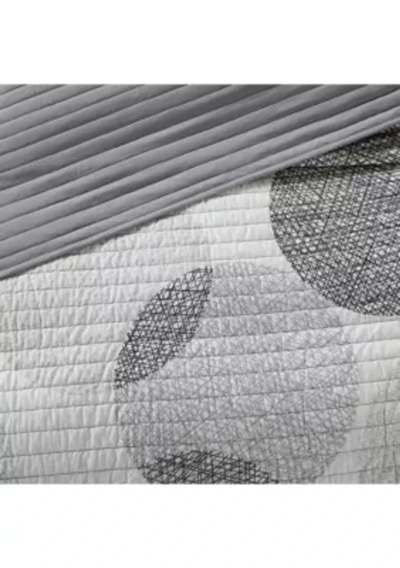 Madison Park Essentials Knowles Complete Coverlet Set - Grey