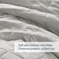 Phoebe Diamond Quilted Ruffle Edge Comforter Set