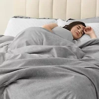 Camden Chambray Print Microfiber Comforter Set with Bed Sheets