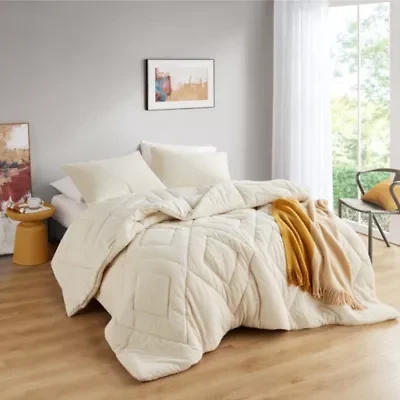 Kyla Double Diamond Quilted Teddy Comforter Set