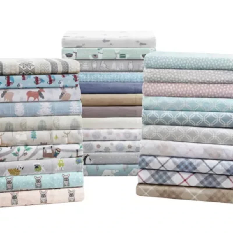 Cozy Cotton Flannel Printed Sheet Set