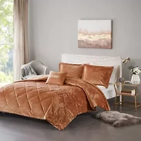 Felicia Velvet Comforter Set with Throw Pillow