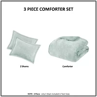 Mira Crushed Velvet Sherpa Reversible Comforter Set