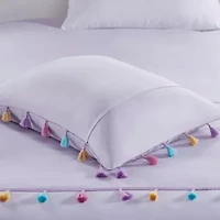 Tessa Tassel Comforter Set with Heart Shaped Throw Pillow